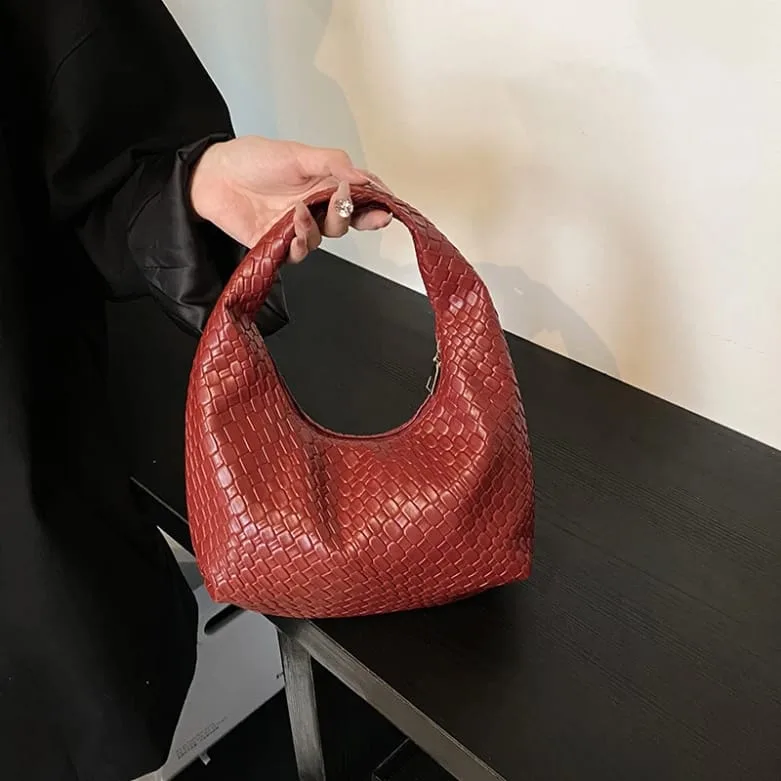 Bolso Bandolera Boho Tejido con Efecto Gofrado
