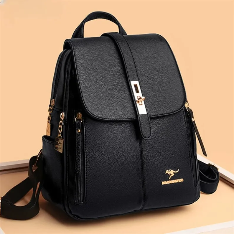 Rucsac negru vintage elegant