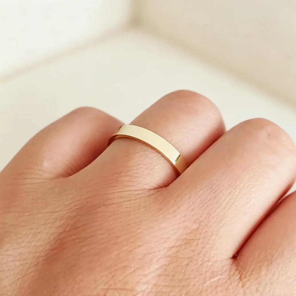 Bague argent personnalisable - gravure message intérieur — vue 3 — Gemzara