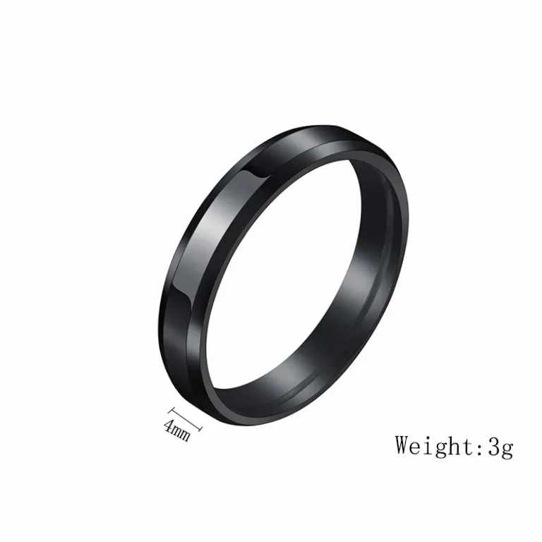 Bague en acier inoxydable gravable avec prénom - 4mm — vue 3 — Gemzara