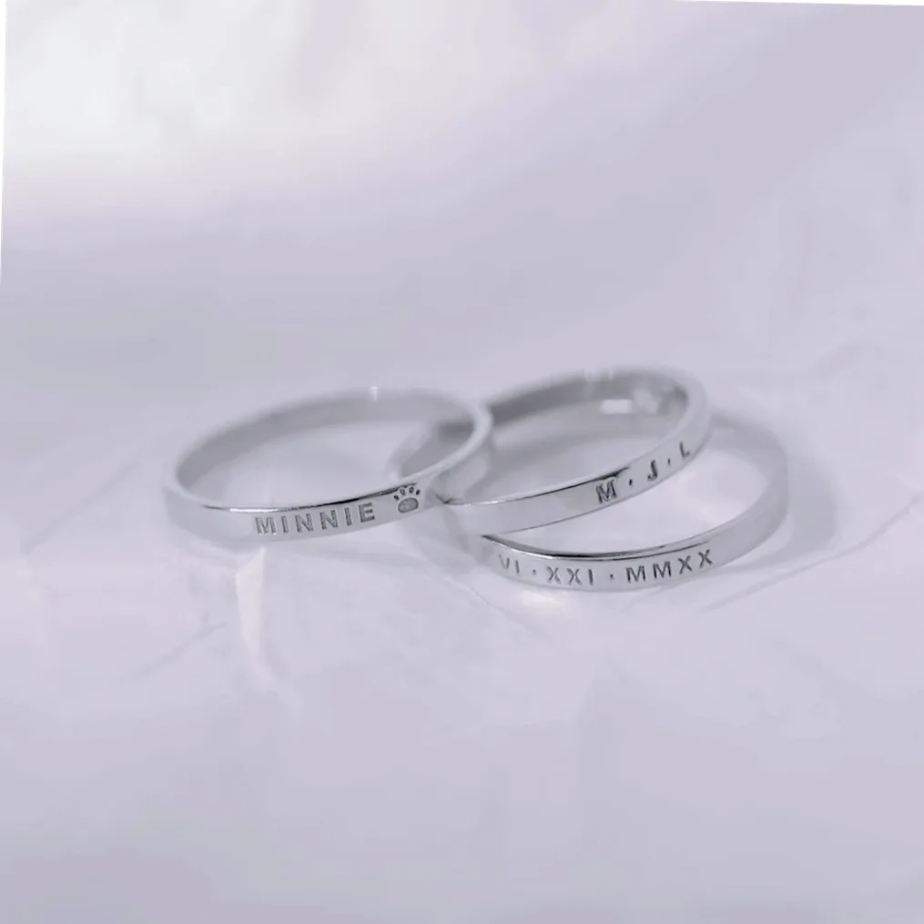 Bague fine or personnalisable – gravure prénom — vue 3 — Gemzara