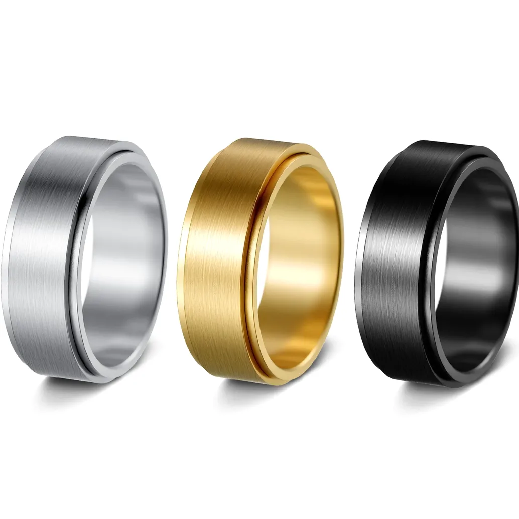 Bague signet en acier inoxydable gravable (nom/logo) — vue 4 — Gemzara