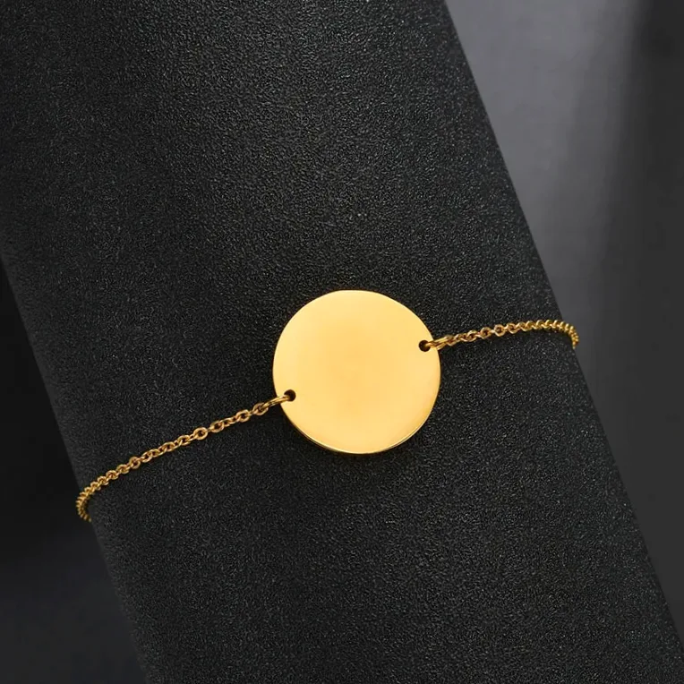 Bracelet acier gravable photo, prénom ou date — vue 3 — Gemzara