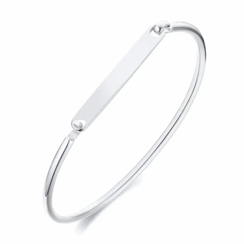 Bracelet acier gravé prénom – personnalisable — vue 5 — Gemzara