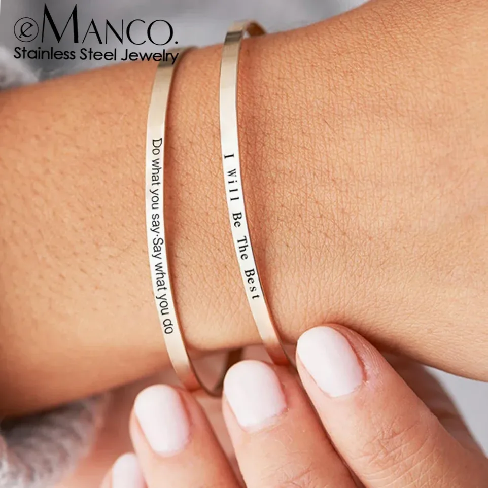 Bracelet acier inox gravé prénom/motif/citation — vue 4 — Gemzara