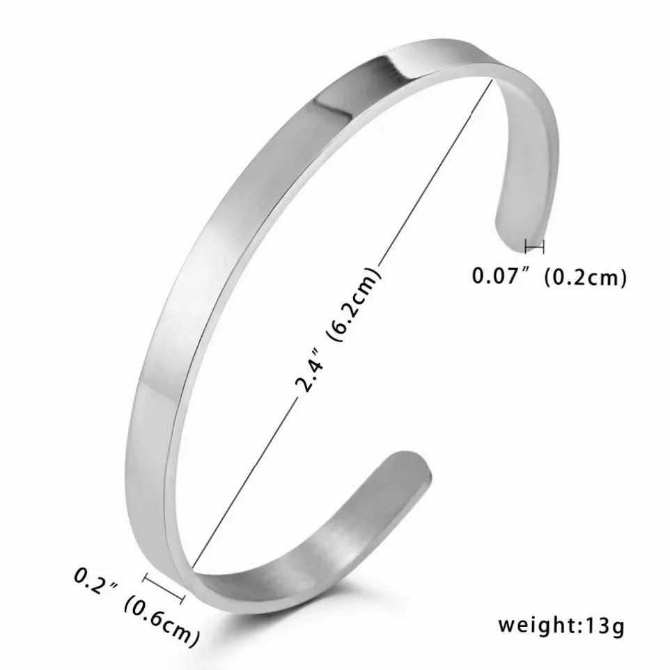 Bracelet acier inoxydable gravable au prénom — vue 5 — Gemzara