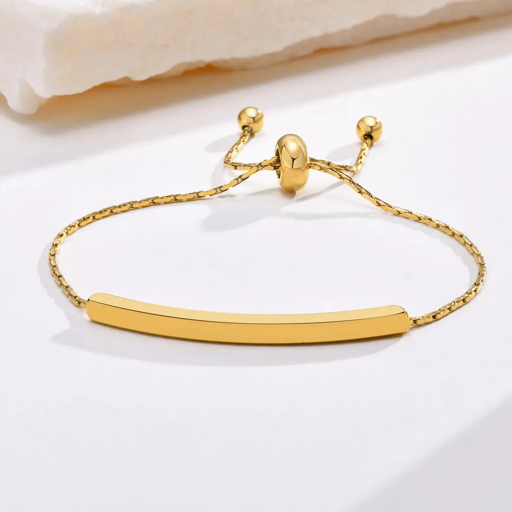 Bracelet acier inoxydable gravable au prénom ou coordonnées — vue 4 — Gemzara