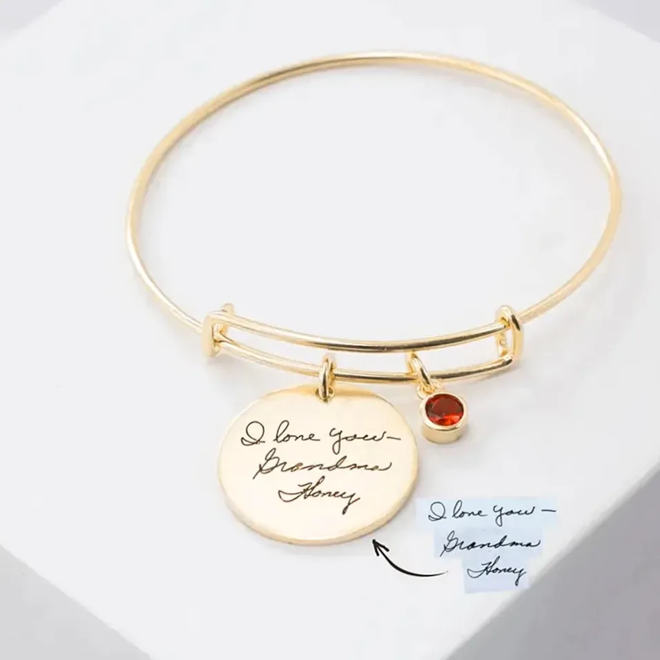 Bracelet acier inoxydable gravé d'un prénom — vue 4 — Gemzara