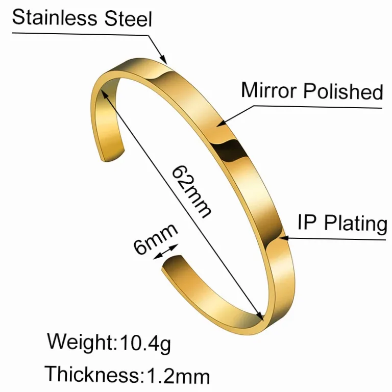Bracelet acier inoxydable personnalisable prénom & date — vue 3 — Gemzara