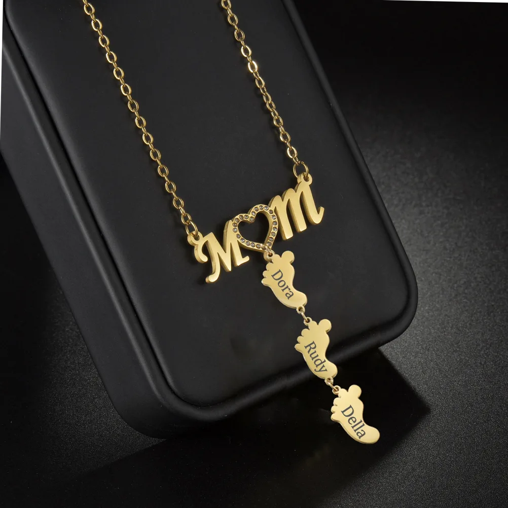 Collier acier inoxydable personnalisable au prénom — vue 3 — Gemzara