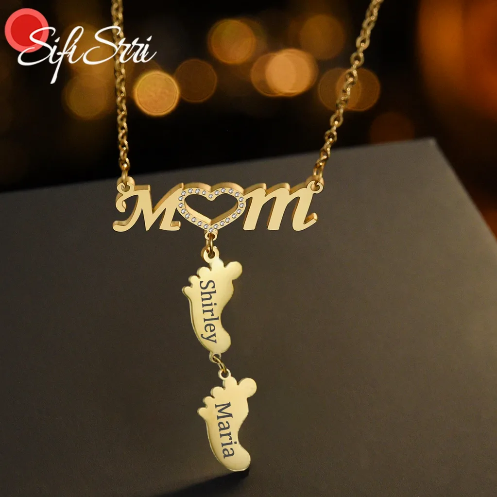 Collier acier inoxydable personnalisable au prénom — Gemzara