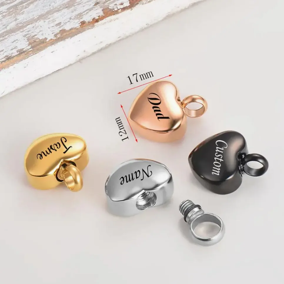 Collier cœur acier gravé prénom/date — Gemzara