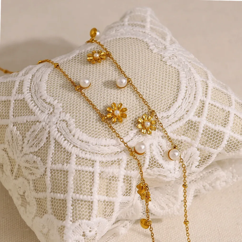 WILD & FREE Perle charme dame collier en acier inoxydable Vintage — présentation et emballage cadeau