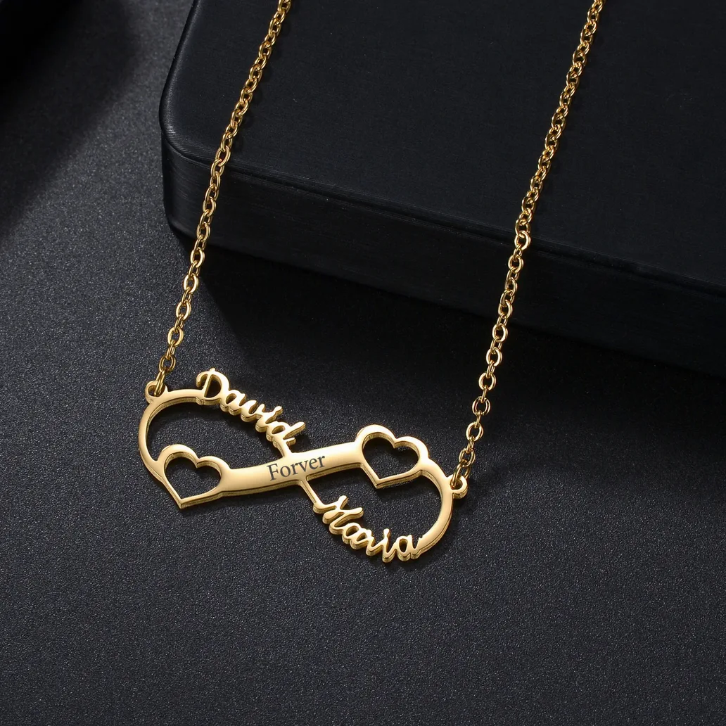 Collier en acier gravable au prénom pour femme — vue 5 — Gemzara