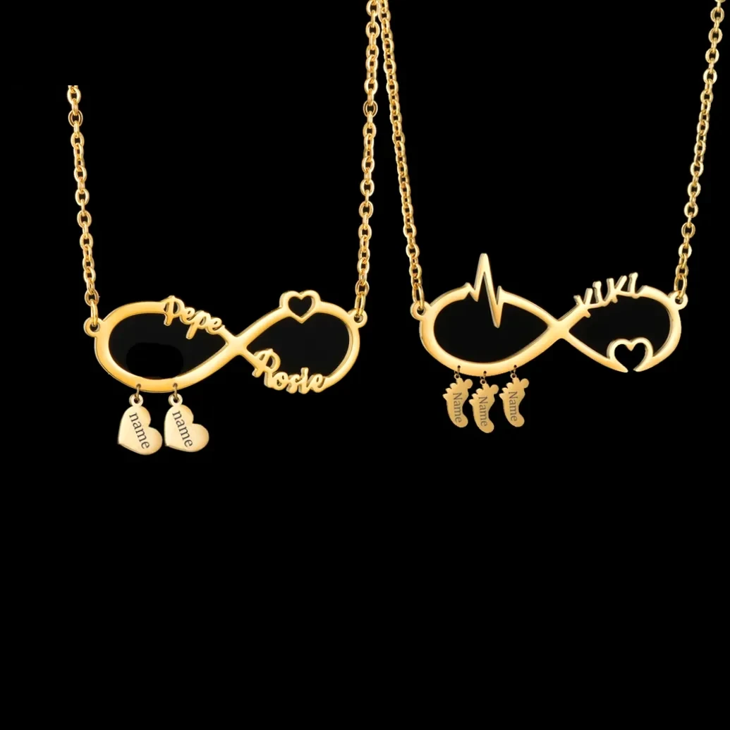 Collier en acier gravable au prénom pour femme — Gemzara