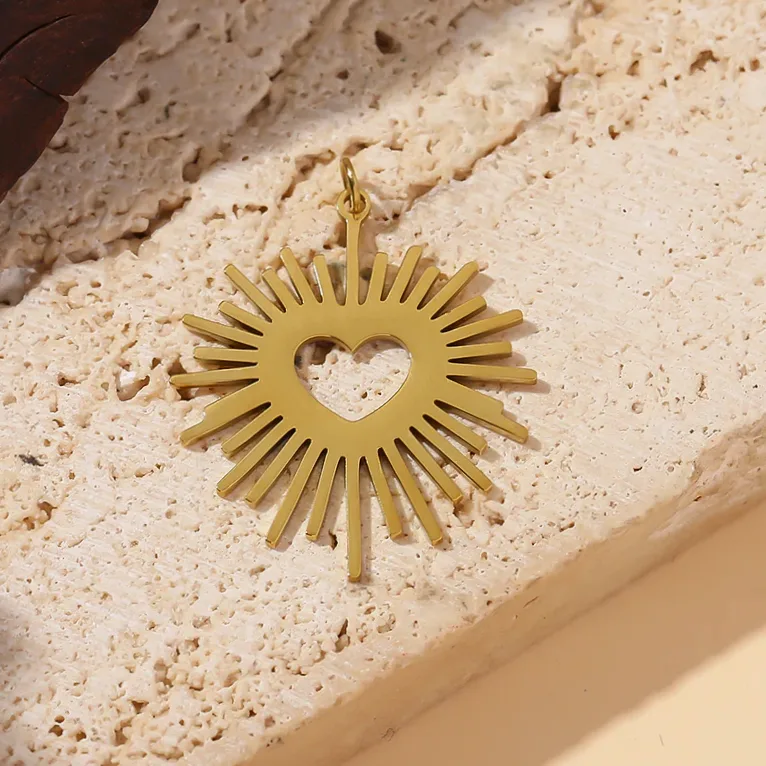 heart pendant set gold accent three pieces