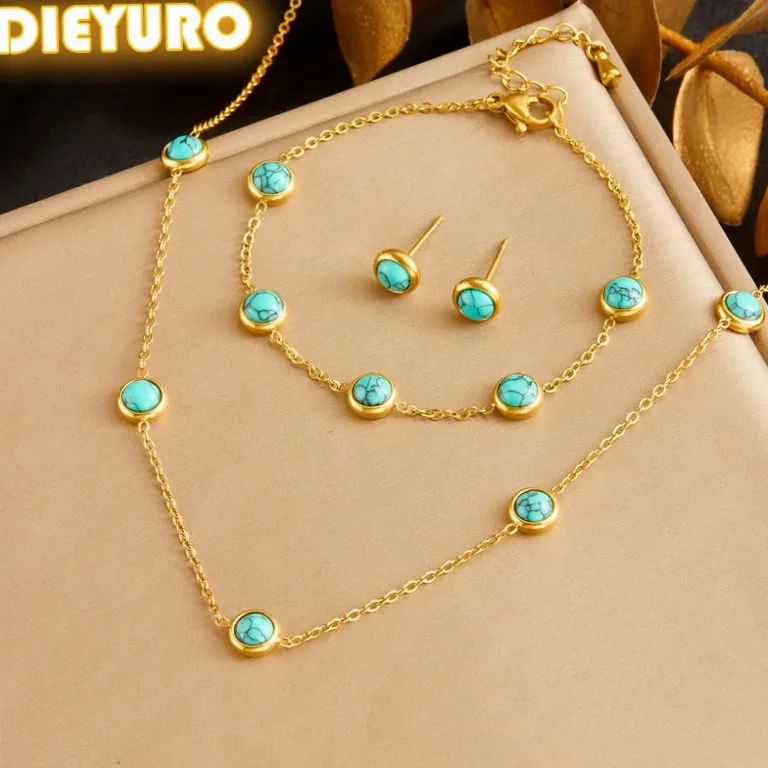 Schmuckset 5-teilig Anhänger Sommer blaues Thema