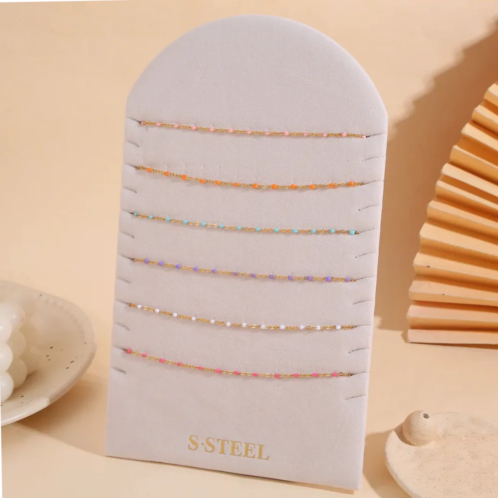 Pastell Emaille Kette Schmuckständer Präsentation