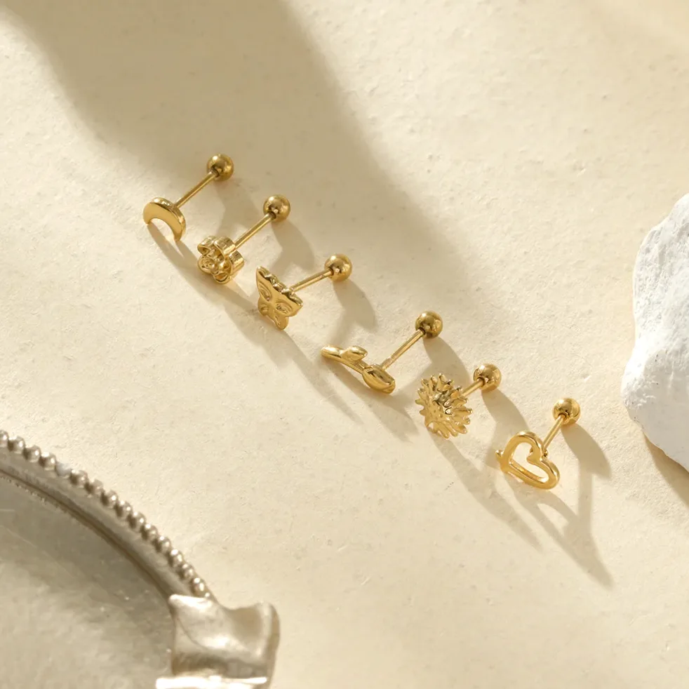 Piercing Set 6 Stück verschiedene Motive Schmuck